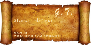 Glancz Tímea névjegykártya
